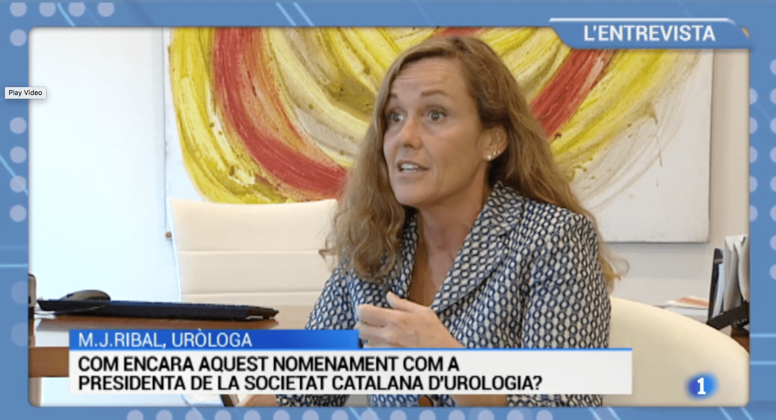 La Doctora Maria José Ribal durante la entrevista para el Informatiu de Cap de Setmana de TVE.